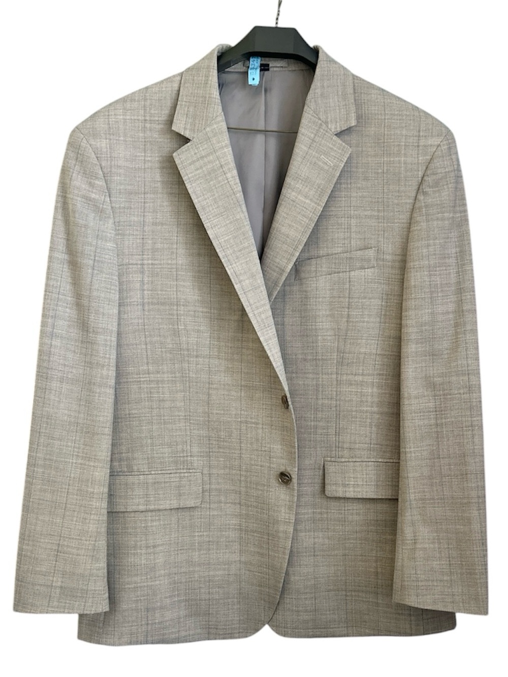 Jos. A. Bank Light Gray Plaid 2 Button Sport Coat Size 48 Regular